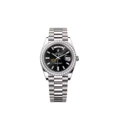 Rolex Day-Date 40mm 228349RBR mặt số đen nạm kim cương