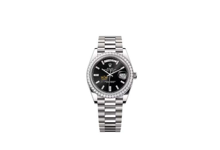 Rolex Day-Date 40mm 228349RBR mặt số đen nạm kim cương