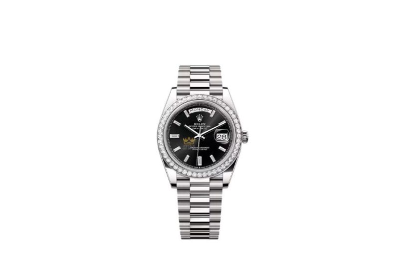 Rolex Day-Date 40mm 228349RBR mặt số đen nạm kim cương
