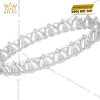 Lắc tay Diamond Crown vàng trắng nguyên khối Au750 đính kim cương