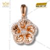Dây Chuyền The Rose Bloom vàng hồng nguyên khối Au750 đính kim cương