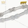 Lắc tay Luminous Braid vàng trắng nguyên khối Au750 đính kim cương