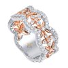 Kỳ Lân Luxury 2 52 Nhẫn The Floral Grace vàng nguyên khối Au750 đính kim cương