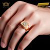 Nhẫn Noble vàng nguyên khối Au750 đính kim cương