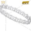 Lắc tay Diamond Crown vàng trắng nguyên khối Au750 đính kim cương