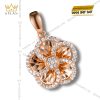 Dây Chuyền The Rose Bloom vàng hồng nguyên khối Au750 đính kim cương
