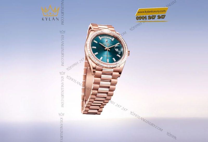 Rolex Day-Date 36mm 128395TBR mặt số xanh lục nam