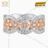 Nhẫn The Floral Grace vàng nguyên khối Au750 đính kim cương