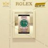 Rolex Day-Date 36mm 128345RBR mặt đá aventurine xanh nạm kim cương