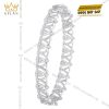 Lắc tay Diamond Crown vàng trắng nguyên khối Au750 đính kim cương