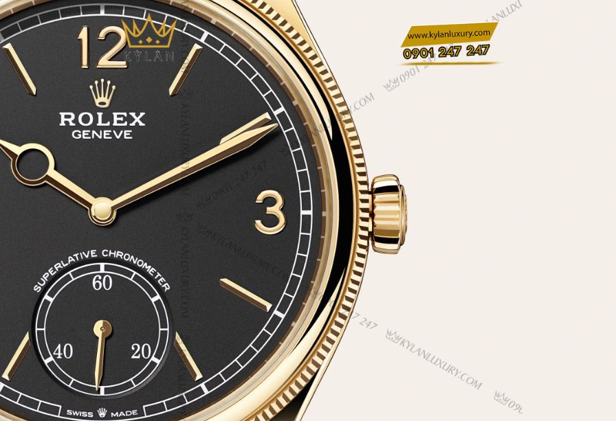 Kỳ Lân Luxury 4 38 Rolex Perpetual 1908 m52508 mặt số đen tuyền 