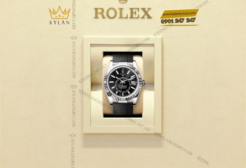 Rolex Sky-Dweller Oyster m336239 – 42 mm, vàng trắng, mặt số đen sáng