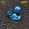 Đá Topaz xanh biển hình trái tim