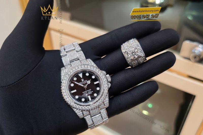Đồng hồ Rolex Submariner custom đính full kim cương 114060