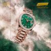 Rolex Day-Date 36mm 128345RBR mặt đá aventurine xanh nạm kim cương