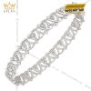 Lắc tay Diamond Crown vàng trắng nguyên khối Au750 đính kim cương