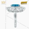 Nhẫn The Serenity vàng trắng nguyên khối Au750 đính kim cương và đá quý