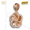 Dây Chuyền The Rose Bloom vàng hồng nguyên khối Au750 đính kim cương
