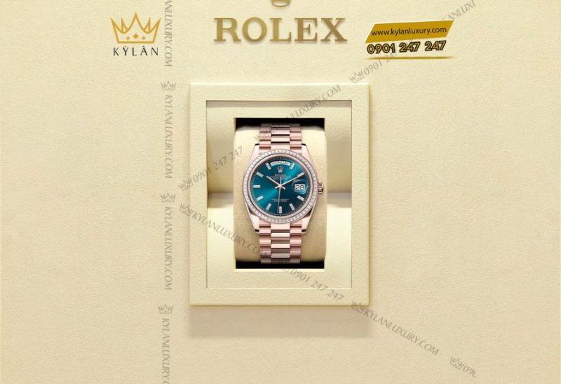Rolex Day-Date 36mm 128395TBR mặt số xanh lục nam