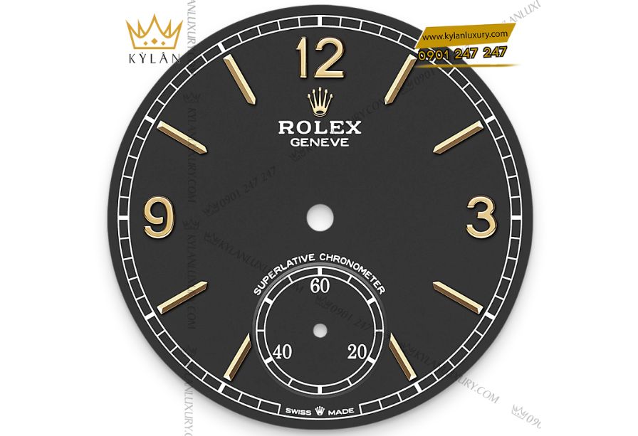 Kỳ Lân Luxury 5 37 Rolex Perpetual 1908 m52508 mặt số đen tuyền 