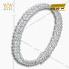 Lắc Tay Serene Stream vàng trắng nguyên khối Au750 đính kim cương