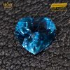 Đá Topaz xanh biển hình trái tim