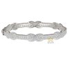 Lắc tay Luminous Braid vàng trắng nguyên khối Au750 đính kim cương