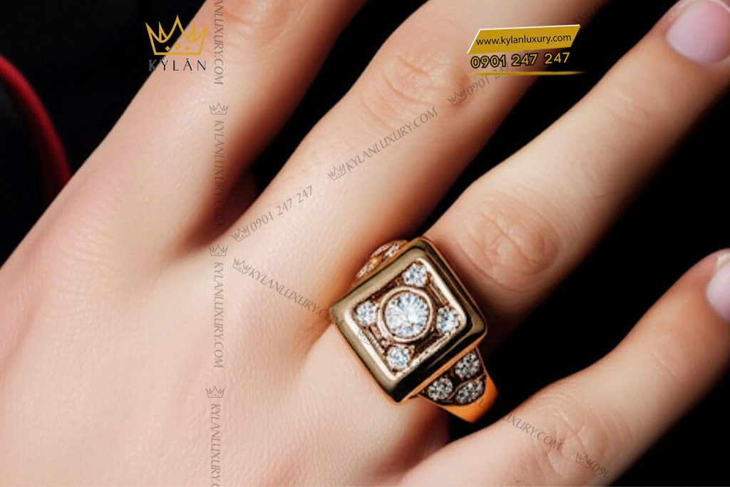 Kỳ Lân Luxury 5c20a4cc c8c7 4be8 ba12 73d5b9c612d8 Nhẫn Valor vàng nguyên khối Au750 đính kim cương