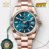 Rolex Sky-Dweller Oyster m336935 - 42 mm mặt số xanh lục lam 