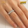 Nhẫn The Apex vàng trắng nguyên khối Au750 đính kim cương