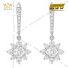Bông tai Snowlight Elegance vàng trắng nguyên khối Au750 đính kim cương