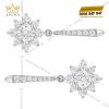 Bông tai Snowlight Elegance vàng trắng nguyên khối Au750 đính kim cương