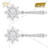 Bông tai Snowlight Elegance vàng trắng nguyên khối Au750 đính kim cương