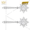Bông tai Snowlight Elegance vàng trắng nguyên khối Au750 đính kim cương