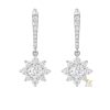 Bông tai Snowlight Elegance vàng trắng nguyên khối Au750 đính kim cương