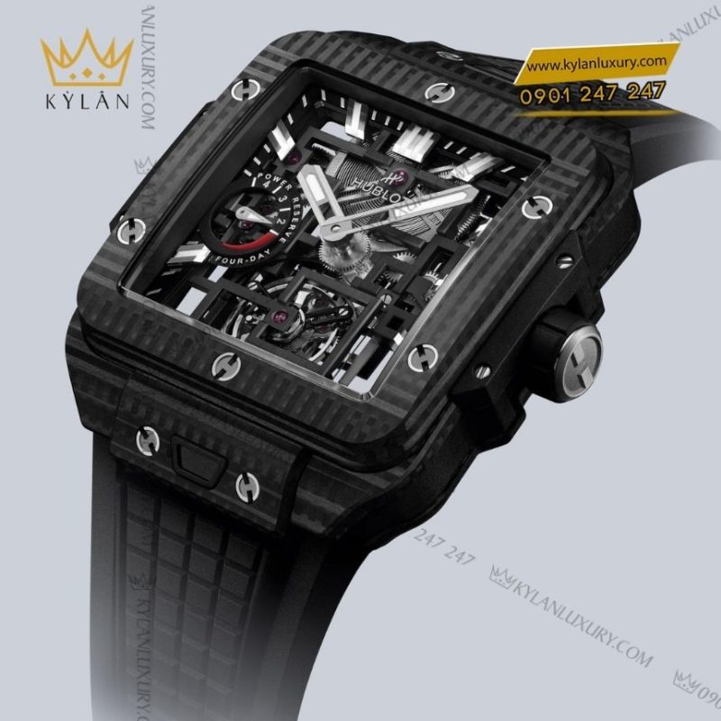 Đồng hồ Hublot Square Bang Tourbillon 4-Day Power Reserve 3D Carbon 42mm 828.YT.0130.RX