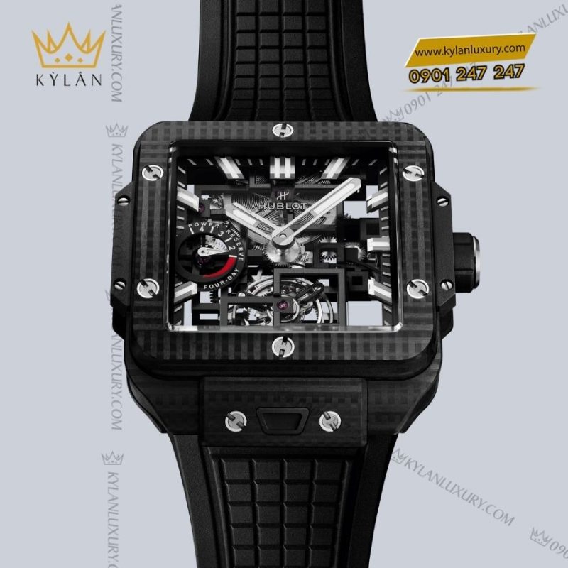 Đồng hồ Hublot Square Bang Tourbillon 4-Day Power Reserve 3D Carbon 42mm 828.YT.0130.RX