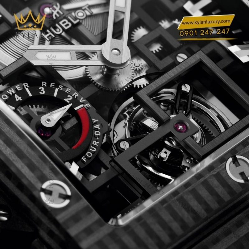 Đồng hồ Hublot Square Bang Tourbillon 4-Day Power Reserve 3D Carbon 42mm 828.YT.0130.RX