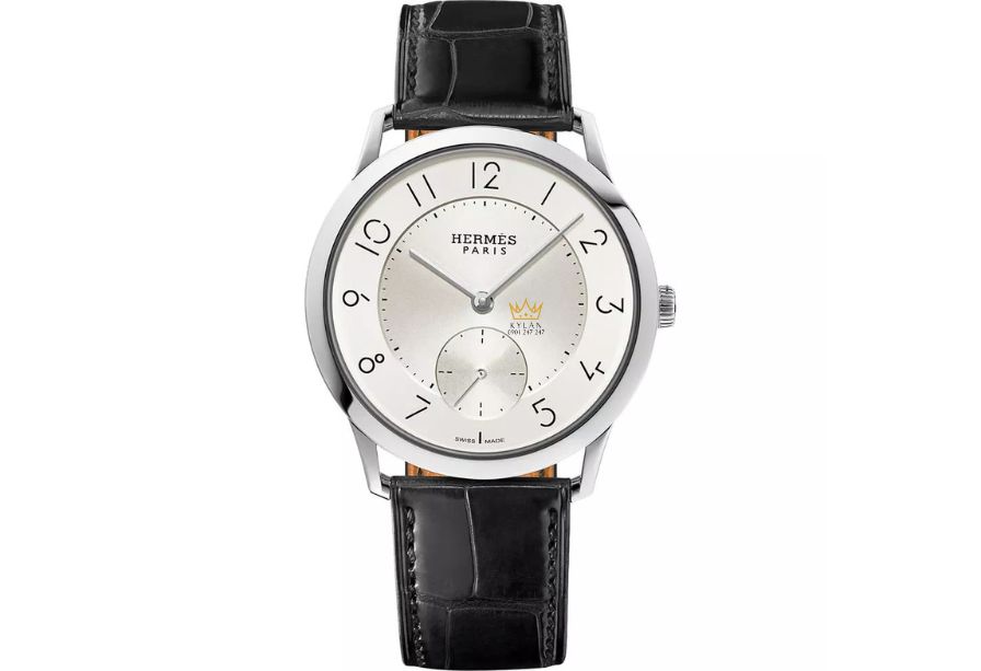 Kỳ Lân Luxury Hermes Heure H Watch 21 x 21 mm 6 Hermes Slim d’Hermes W041759WW00 mặt số bạc opaline
