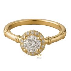 Nhẫn ORIENTAL vàng nguyên khối Au750 đính kim cương