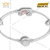 Lắc tay Swarovski vàng trắng nguyên khối Au750 đính kim cương