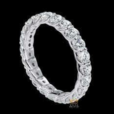 Nhẫn The Apex vàng trắng nguyên khối Au750 đính kim cương