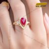 Nhẫn Eternal vàng hồng nguyên khối Au750 đính đá quý