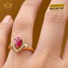 Nhẫn Eternal vàng hồng nguyên khối Au750 đính đá quý