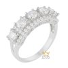 Kỳ Lân Luxury Thiet ke chua co ten 2 1 Nhẫn Pure vàng trắng nguyên khối Au750 đính kim cương