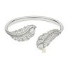 Kỳ Lân Luxury VONG 1 Vòng tay Swarovski vàng trắng nguyên khối Au750 đính kim cương