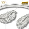Vòng tay Swarovski vàng trắng nguyên khối Au750 đính kim cương