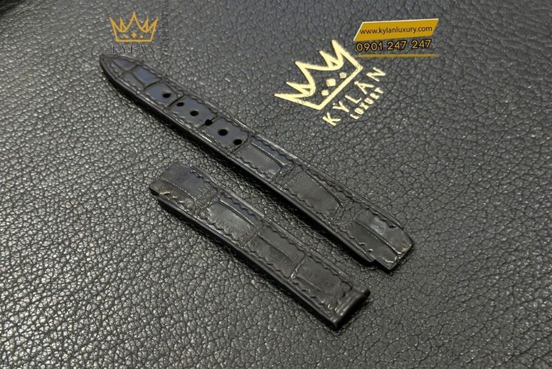 Dây đồng hồ Hublot da cá đen 33mm