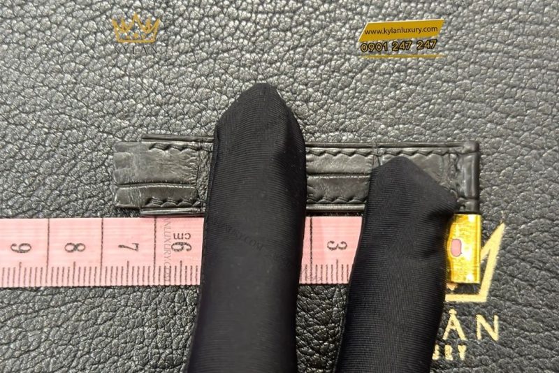 Dây đồng hồ Hublot da cá đen 33mm