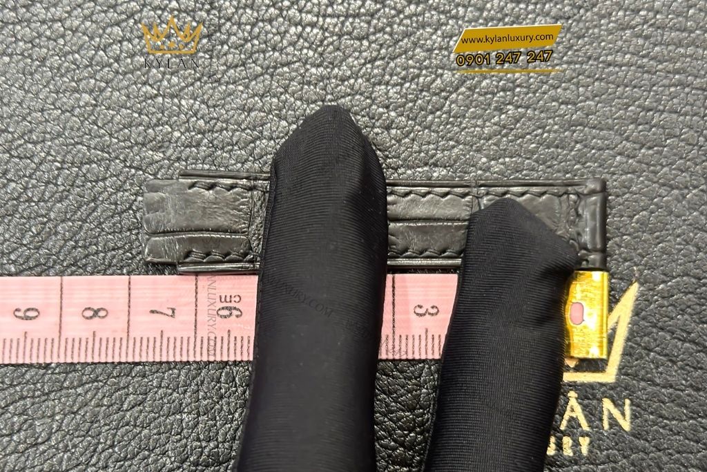 Kỳ Lân Luxury day dong ho hublot da ca den 33 5 Dây đồng hồ Hublot da cá đen 33mm